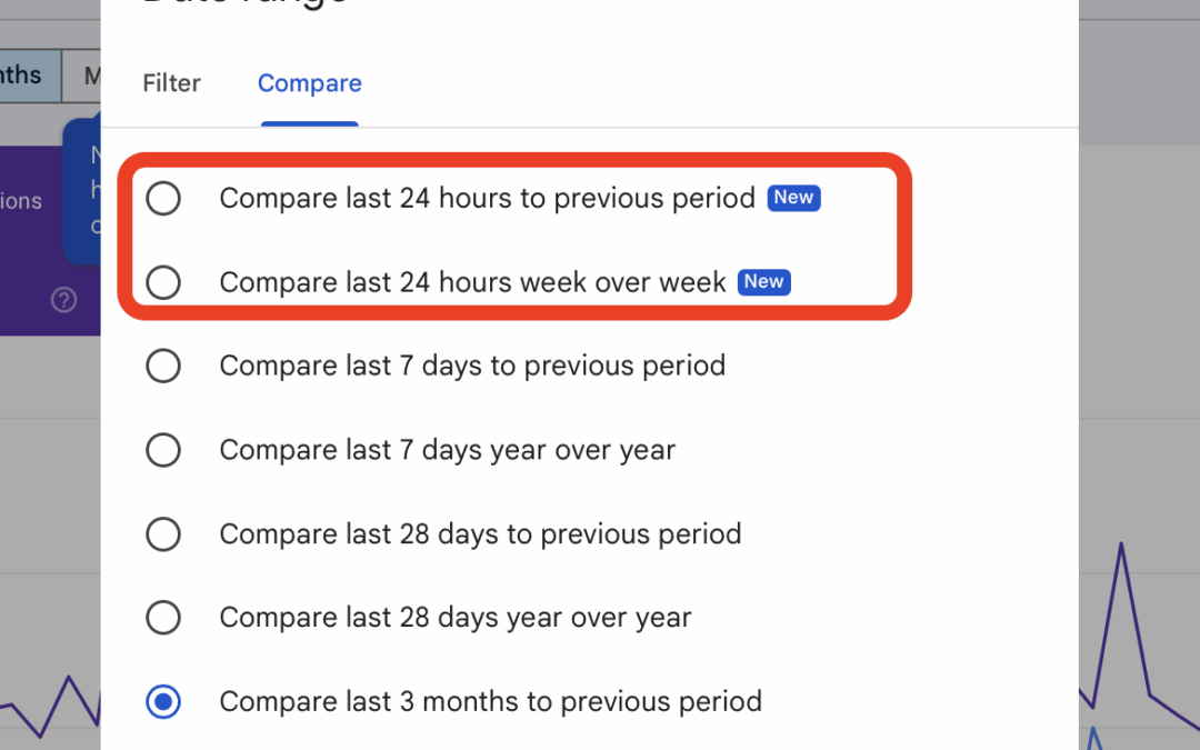 Feature Alert: 24 Hours to Previous Period from Google Search Console and What You Can Do With It.