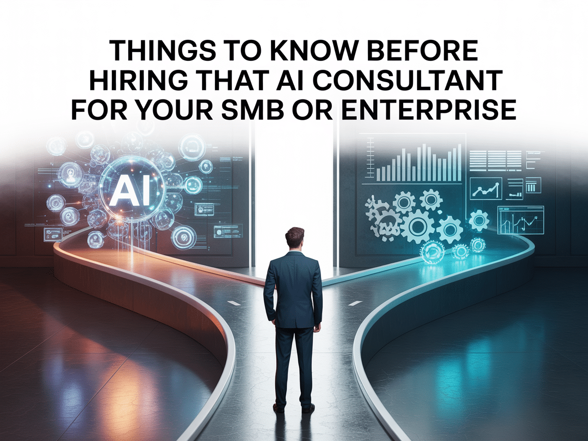 Things to Know Before Hiring That AI Consultant for Your SMB or Enterprise